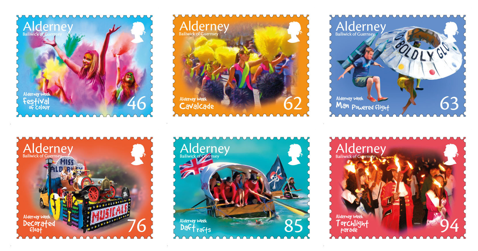 Stamps celebrate 70th Anniversary of Alderney Week